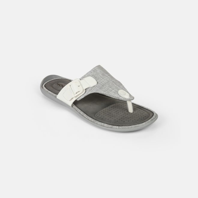 Mochi Men Grey Casual Slippers