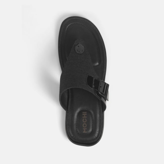 Mochi Men Black Casual Slippers (SKU: 16-1185-11-40)