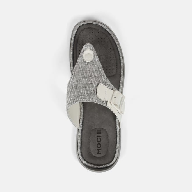 Mochi Men Grey Casual Slippers (SKU: 16-1185-14-40)