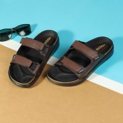Men Brown Casual Slippers