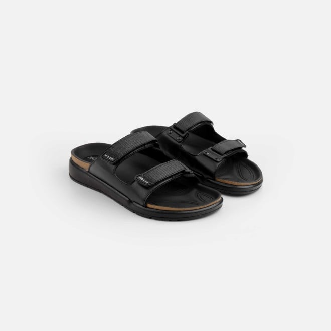 Mochi Men Black Casual Slippers (SKU: 16-1188-11-40)