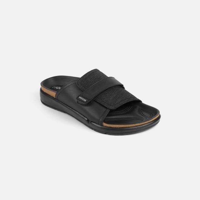 Mochi Men Black Casual Slippers (SKU: 16-1189-11-40)