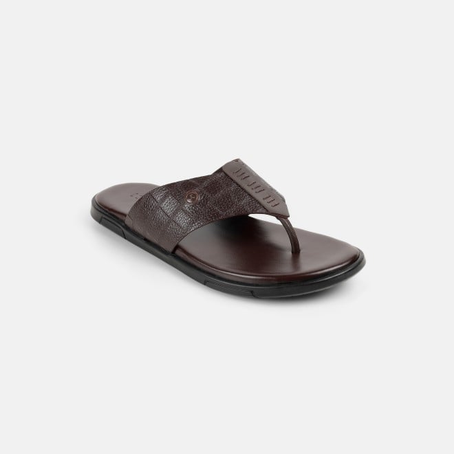 Mochi Men Brown Casual Slippers (SKU: 16-1196-12-40)
