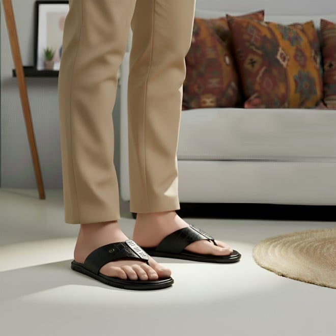 Mochi Men Black Casual Slippers (SKU: 16-1196-11-40)