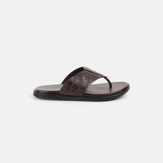 Mochi Men Brown Casual Slippers (SKU: 16-1196-12-40)