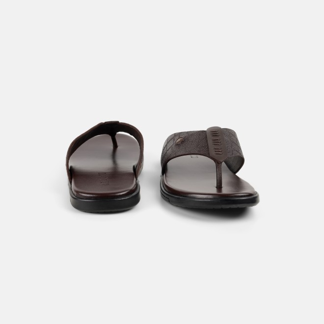 Mochi Men Brown Casual Slippers (SKU: 16-1196-12-40)