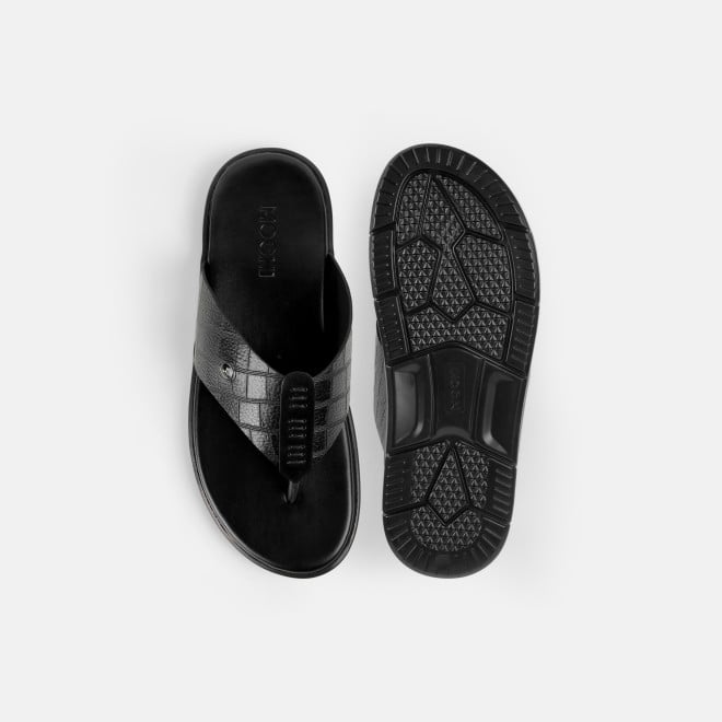 Mochi Men Black Casual Slippers (SKU: 16-1196-11-40)