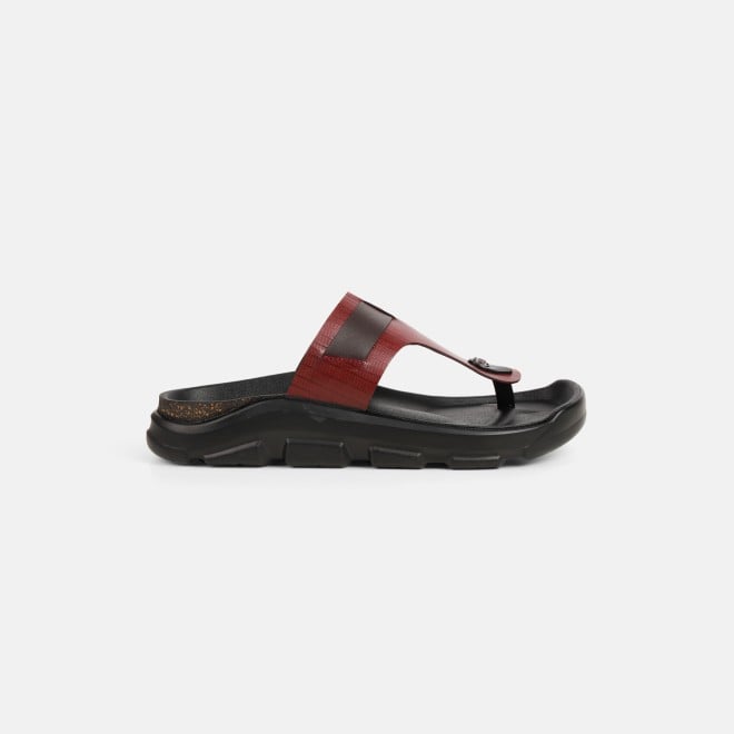 Mochi Men Maroon Casual Slippers (SKU: 16-1199-44-40)