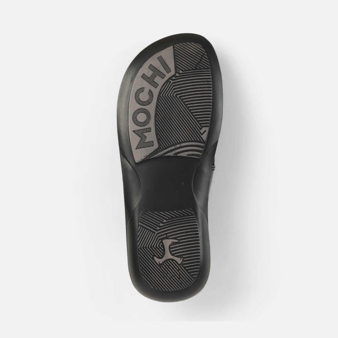 Mochi Men Black Casual Slippers (SKU: 16-1200-11-40)
