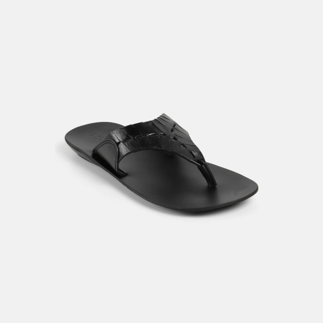 Mochi Men Black Casual Slippers (SKU: 16-1200-11-41)