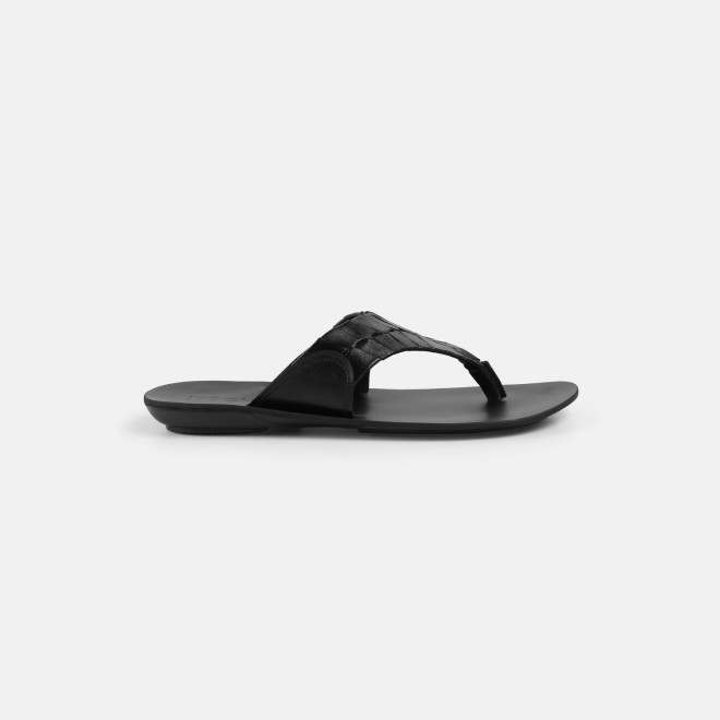 Mochi Men Black Casual Slippers (SKU: 16-1200-11-41)
