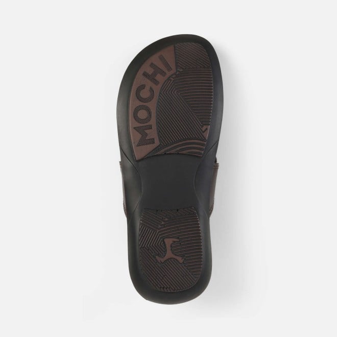 Mochi Men Brown Casual Slippers (SKU: 16-1200-12-40)