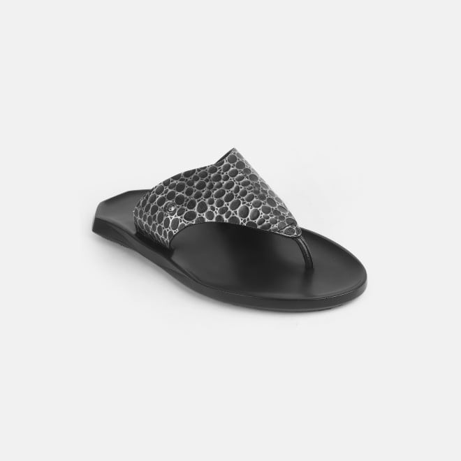 Mochi Men Black Casual Slippers