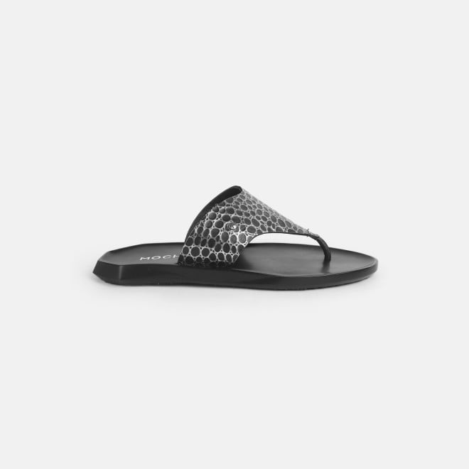 Mochi Men Black Casual Slippers (SKU: 16-1201-11-40)