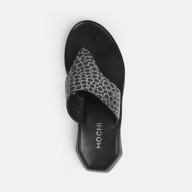 Mochi Men Black Casual Slippers (SKU: 16-1201-11-40)