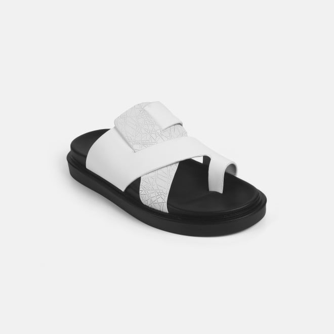 Mochi Men White Casual Slippers