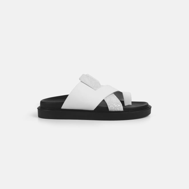 Mochi Men White Casual Slippers (SKU: 16-1207-16-42)