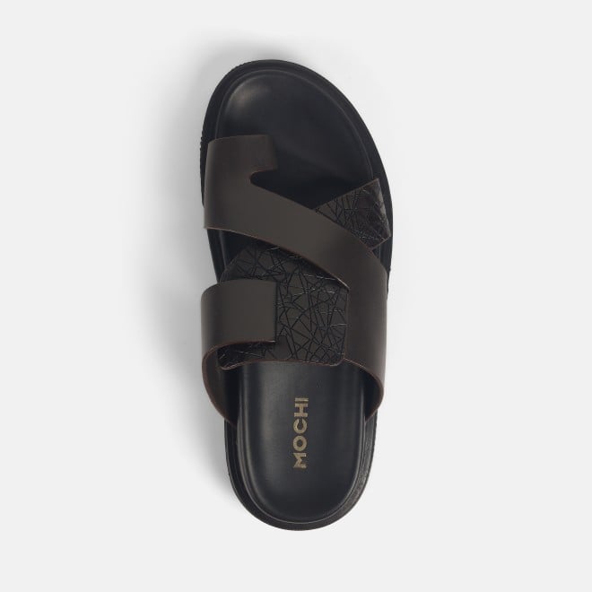 Mochi Men Brown Casual Slippers (SKU: 16-1207-12-40)