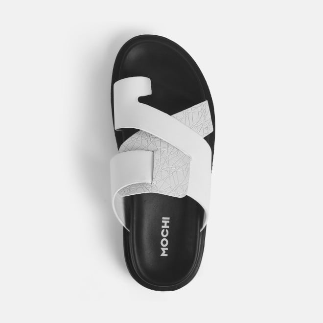 Mochi Men White Casual Slippers (SKU: 16-1207-16-42)