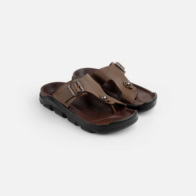 Mochi Men Tan Casual Slippers (SKU: 16-1210-23-43)