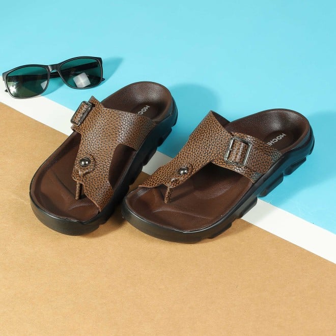 Mochi Men Tan Casual Slippers (SKU: 16-1210-23-43)