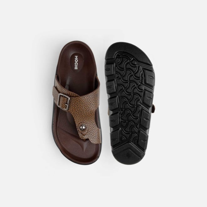 Mochi Men Tan Casual Slippers (SKU: 16-1210-23-43)