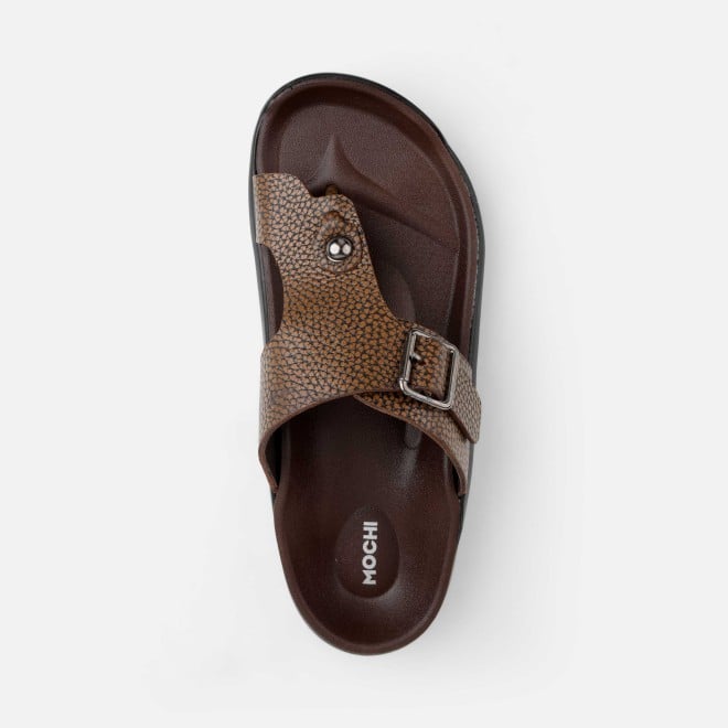 Mochi Men Tan Casual Slippers (SKU: 16-1210-23-43)