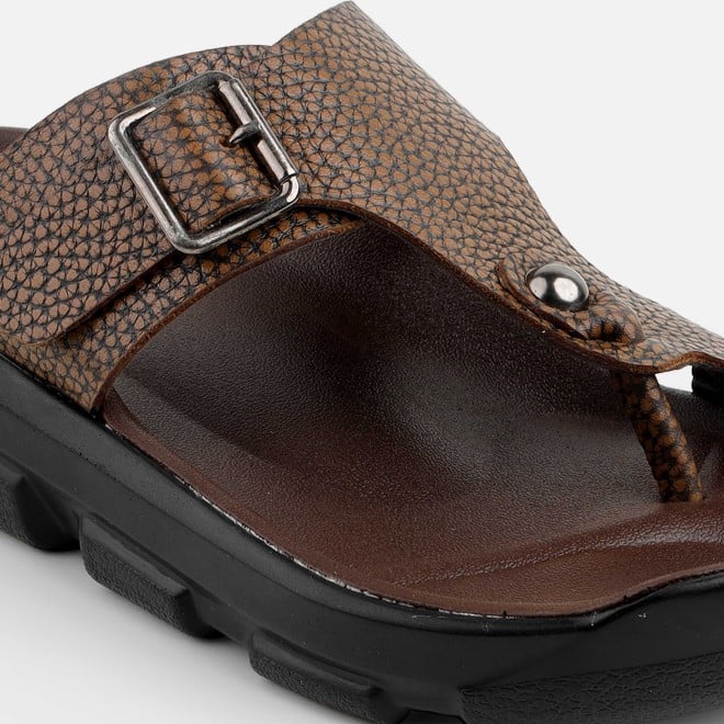 Mochi Men Tan Casual Slippers (SKU: 16-1210-23-43)