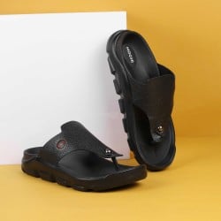 Men Black Casual Slippers