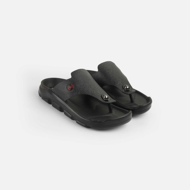 Mochi Men Black Casual Slippers (SKU: 16-1211-11-40)