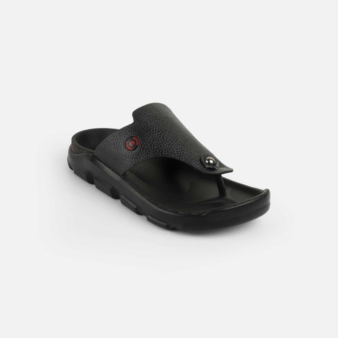 Mochi Men Black Casual Slippers (SKU: 16-1211-11-40)
