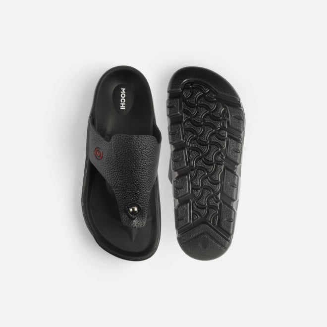 Mochi Men Black Casual Slippers (SKU: 16-1211-11-40)