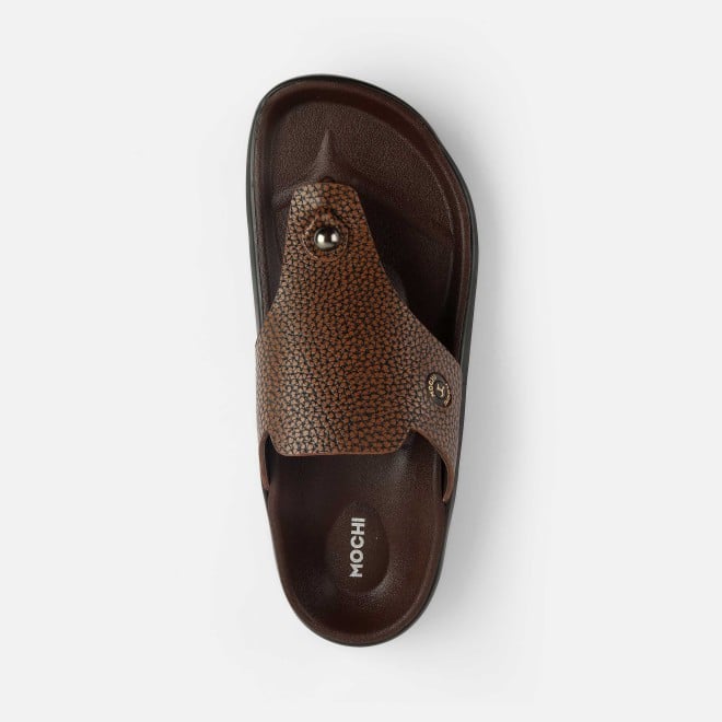 Mochi Men Tan Casual Slippers (SKU: 16-1211-23-40)