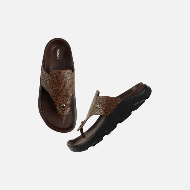 Mochi Men Tan Casual Slippers (SKU: 16-1211-23-40)