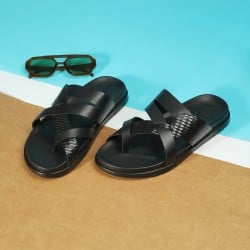 Men Black Casual Slippers