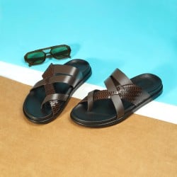 Men Brown Casual Slippers