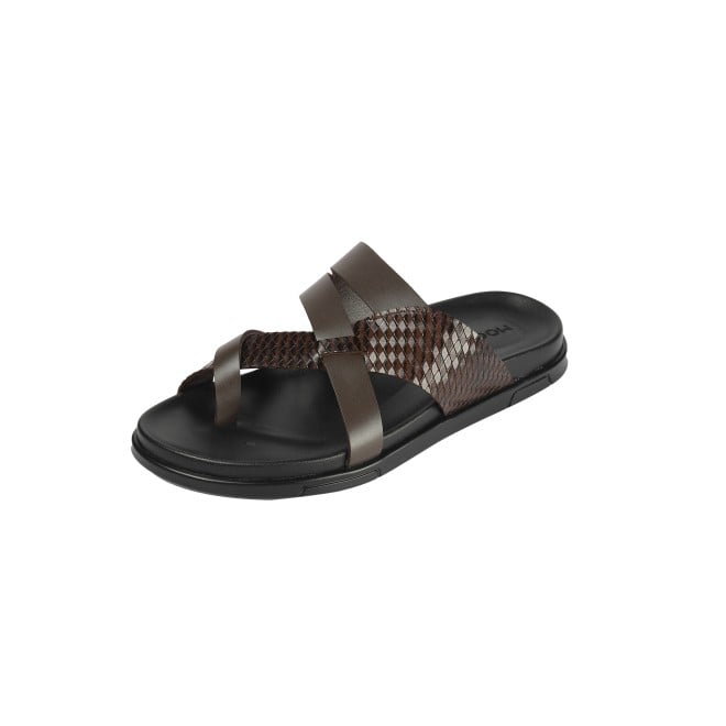 Mochi Men Brown Casual Slippers (SKU: 16-1212-12-40)