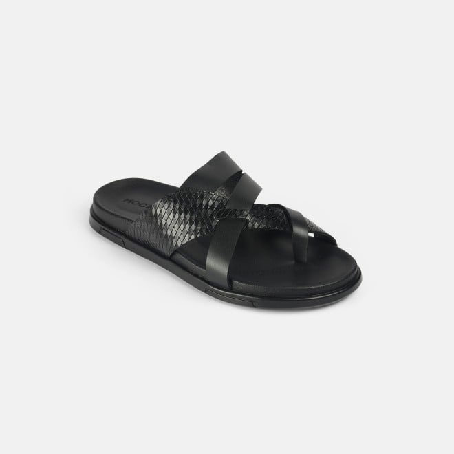 Mochi Men Black Casual Slippers (SKU: 16-1212-11-40)
