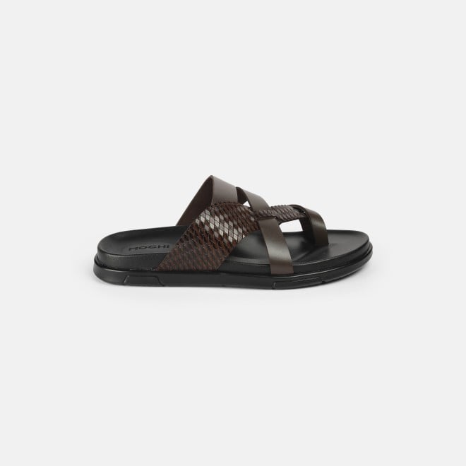 Mochi Men Brown Casual Slippers (SKU: 16-1212-12-40)