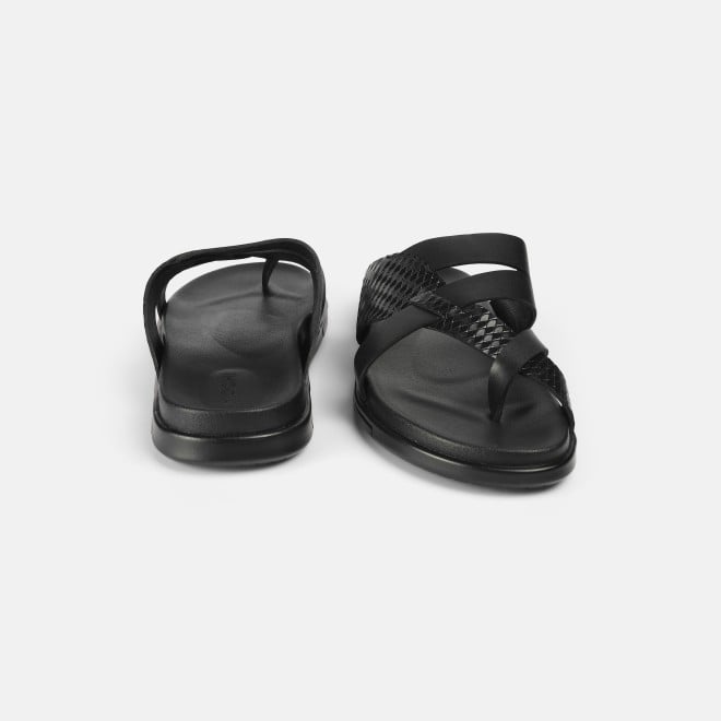 Mochi Men Black Casual Slippers (SKU: 16-1212-11-40)