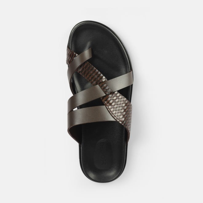 Mochi Men Brown Casual Slippers (SKU: 16-1212-12-40)