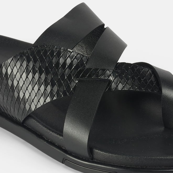 Mochi Men Black Casual Slippers (SKU: 16-1212-11-40)