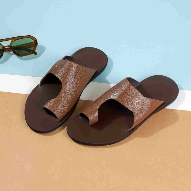 Mochi Men Tan Casual Slippers (SKU: 16-1214-23-40)