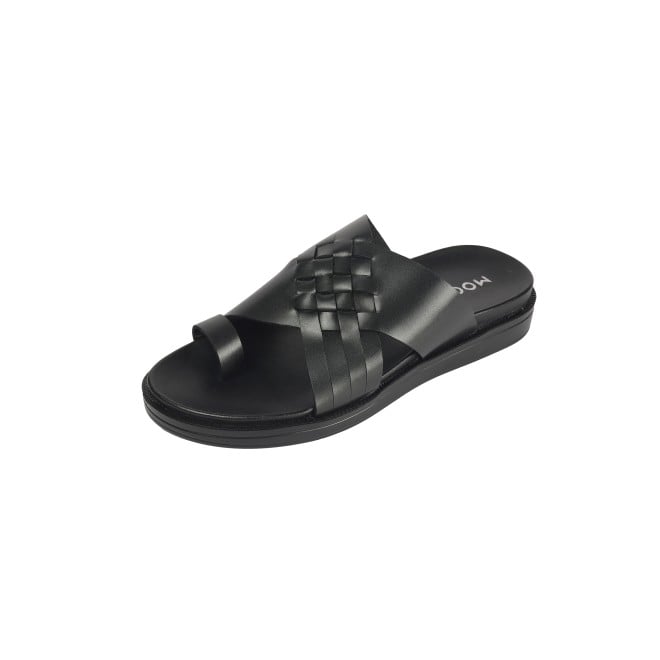 Mochi Men Black Casual Slippers (SKU: 16-1215-11-40)