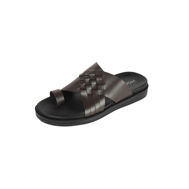 Mochi Men Brown Casual Slippers (SKU: 16-1215-12-40)