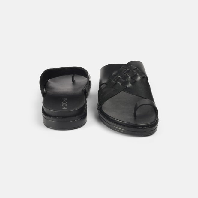 Mochi Men Black Casual Slippers (SKU: 16-1215-11-40)
