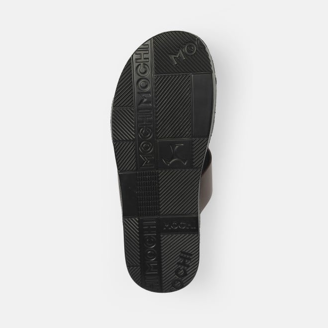 Mochi Men Brown Casual Slippers (SKU: 16-1215-12-40)