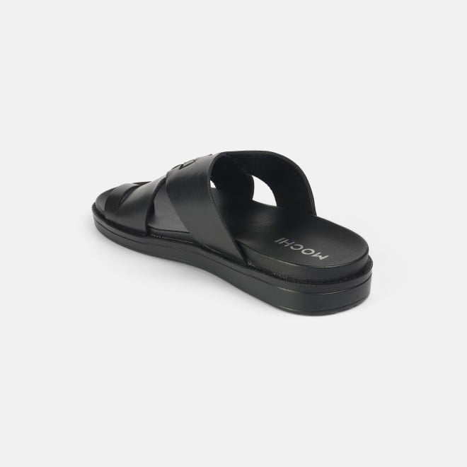 Mochi Men Black Casual Slippers (SKU: 16-1215-11-40)