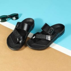 Men Black Casual Slippers