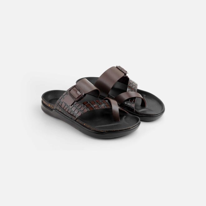 Mochi Men Brown Casual Slippers (SKU: 16-1216-12-41) Mochi Men Brown Casual Slippers (SKU: 16-1216-12-41)